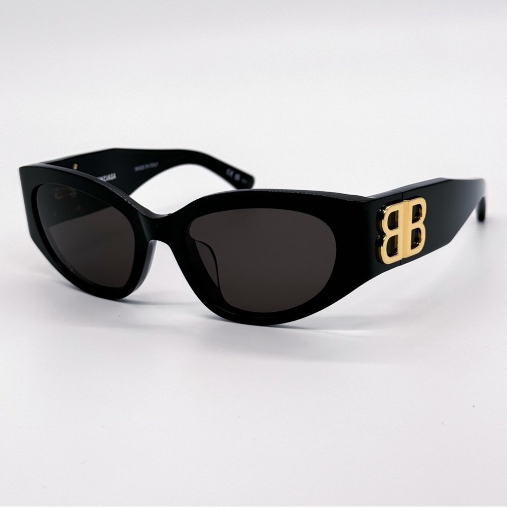 NEW BALENCIAGA OVERSIZED SUNGLASSES BALENCIAGA BB0324SK 002 - Picture 4 of 12